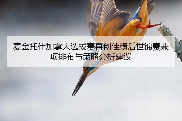 麦金托什加拿大选拔赛再创佳绩后世锦赛兼项排布与策略分析建议
